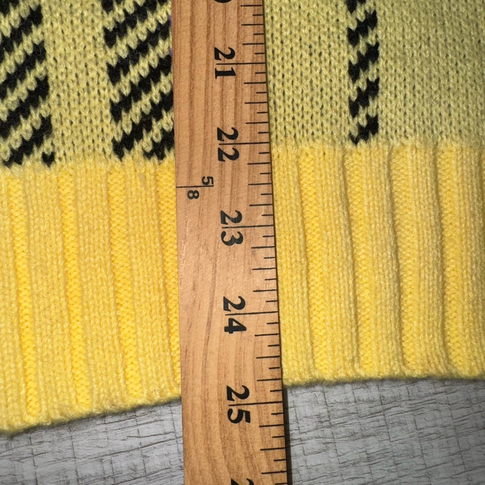 Forever 21 Yellow Plaid Cardigan Small Wool Blend Button Front Sweater - Picture 8 of 8